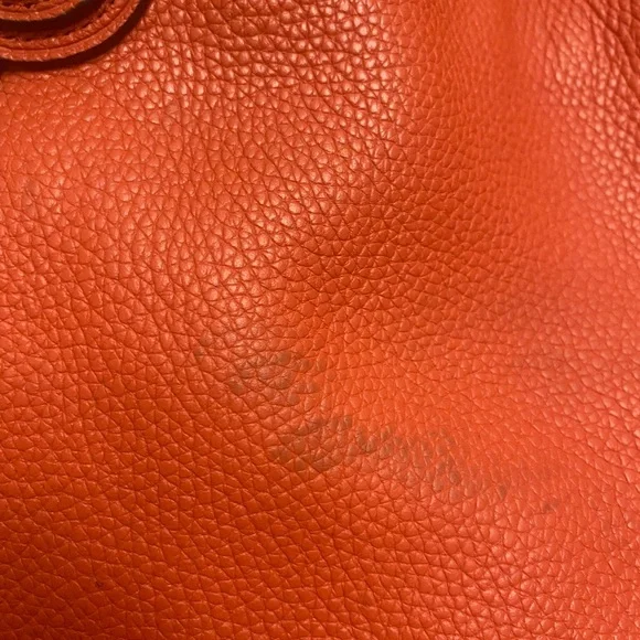 Coach Edie 31 Pebbled Leather Shoulder Tote in Bright Orange  Hang Tag & Dustbag - Picture 13 of 14